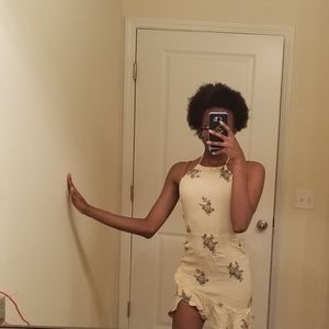 Flynn Skye Ivory Floral Mini Dress